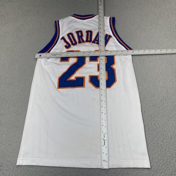 Michael Jordan Basketball Jersey Tune Squad Mens Small White Blue Warner Bros 23 - Picture 9 of 13